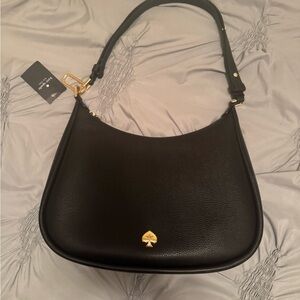 Kate Spade Black Pebbled Leather Shoulder Bag